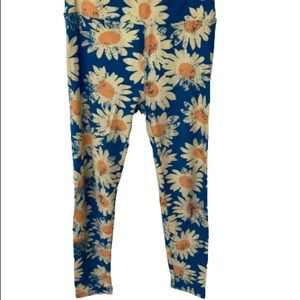 Lularoe Leggings Daisy Flower Print One Size Fits All